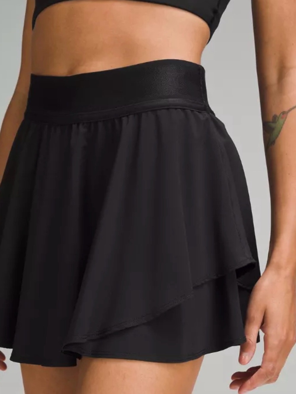 lululemon athletica Court Rival Black Layered Skirt